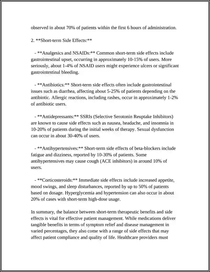 BENEFITS AND SIDE EFFECTS OF MEDICATIONS 4