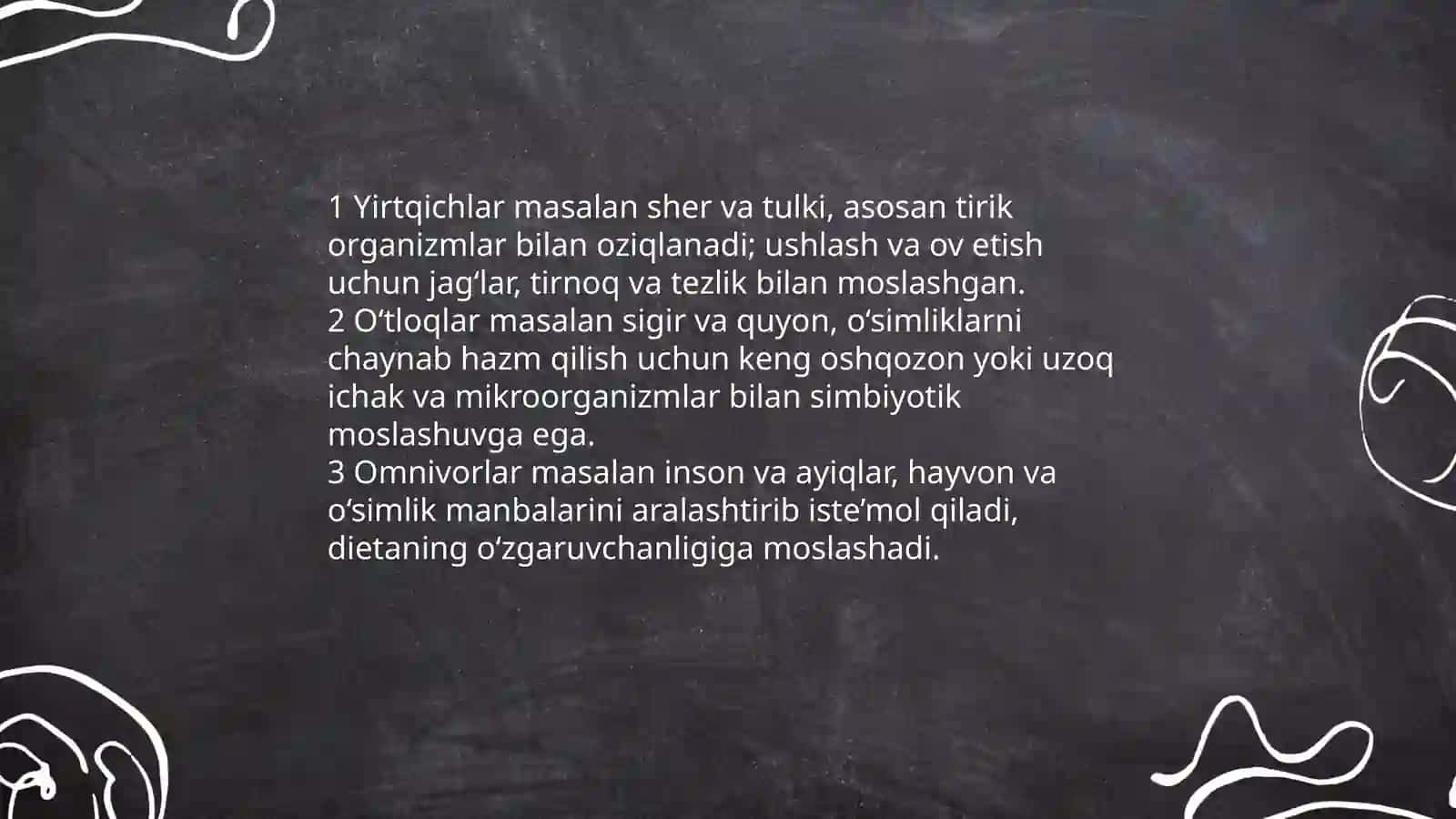 Hayvonot olamining yashash tarzi 4