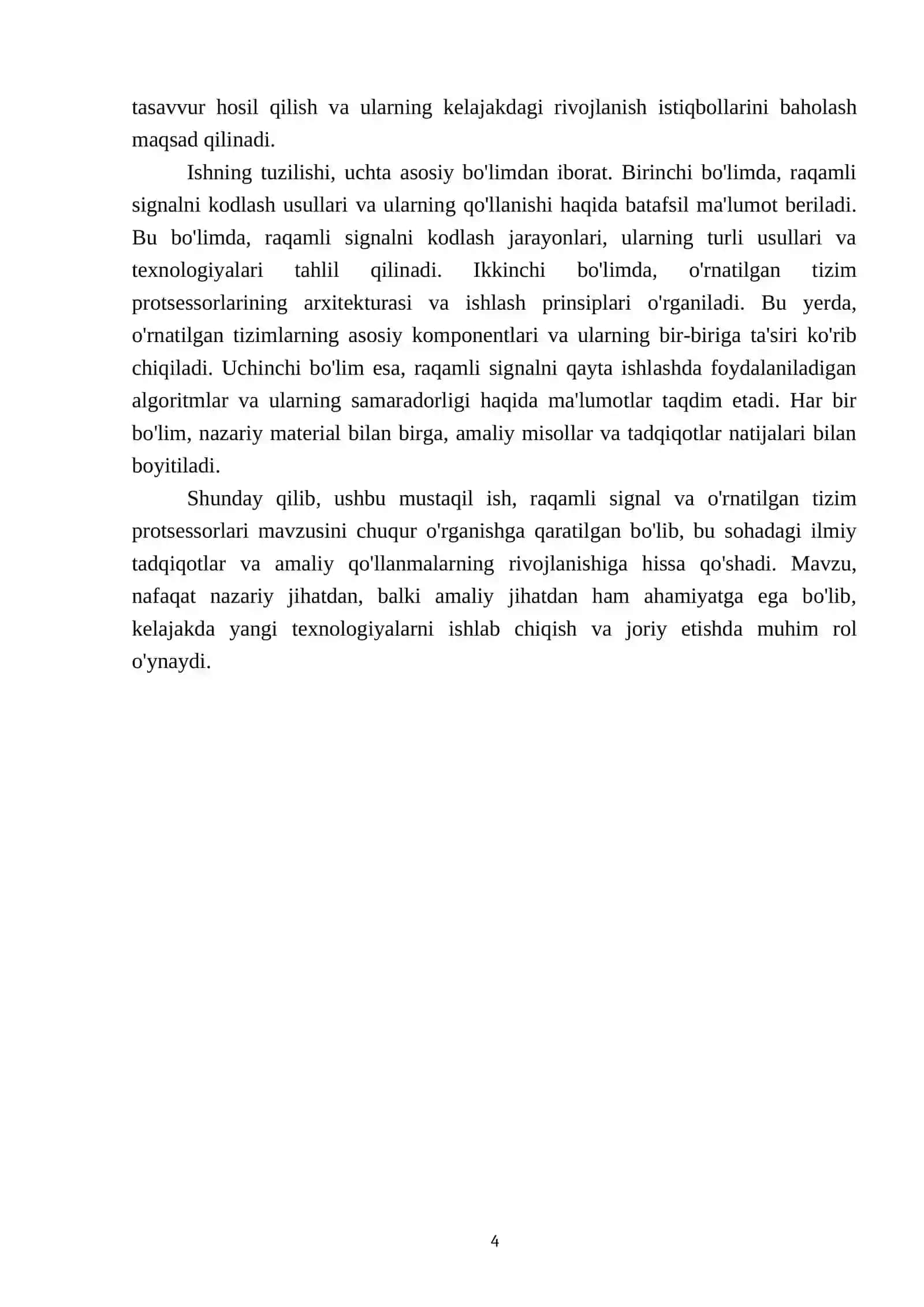 Raqamli signal va oʻrnatilgan tizim protsessorlari 4