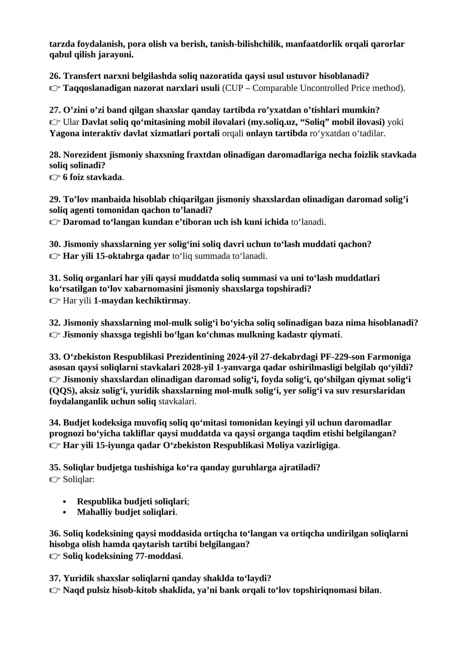 Argos Soliq suhbat savollari javobi 4