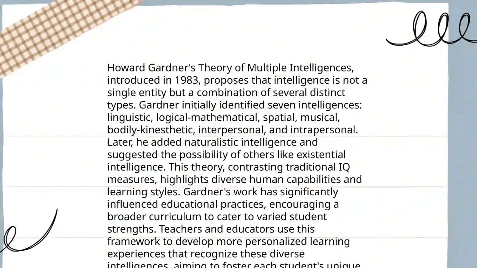 Multiple Intelligence Theory by Howard Gardner 4