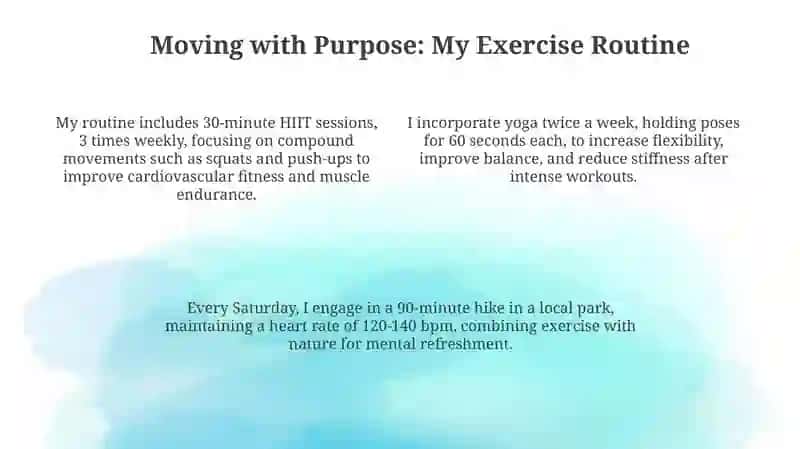 How I stay healthy and active 4