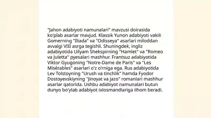 Adabiyot darslarini loyihalashtirish 4