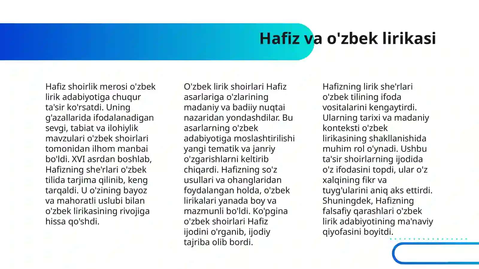 XIV-XV ASRLARDA O’ZBEK ADABIYOTIDA LIRIK JANRLAR TARAQQIYOTI 4