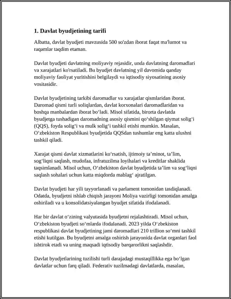 DAVLAT BYUGJETINING MOHIYATI VA AHAMIYATI 4