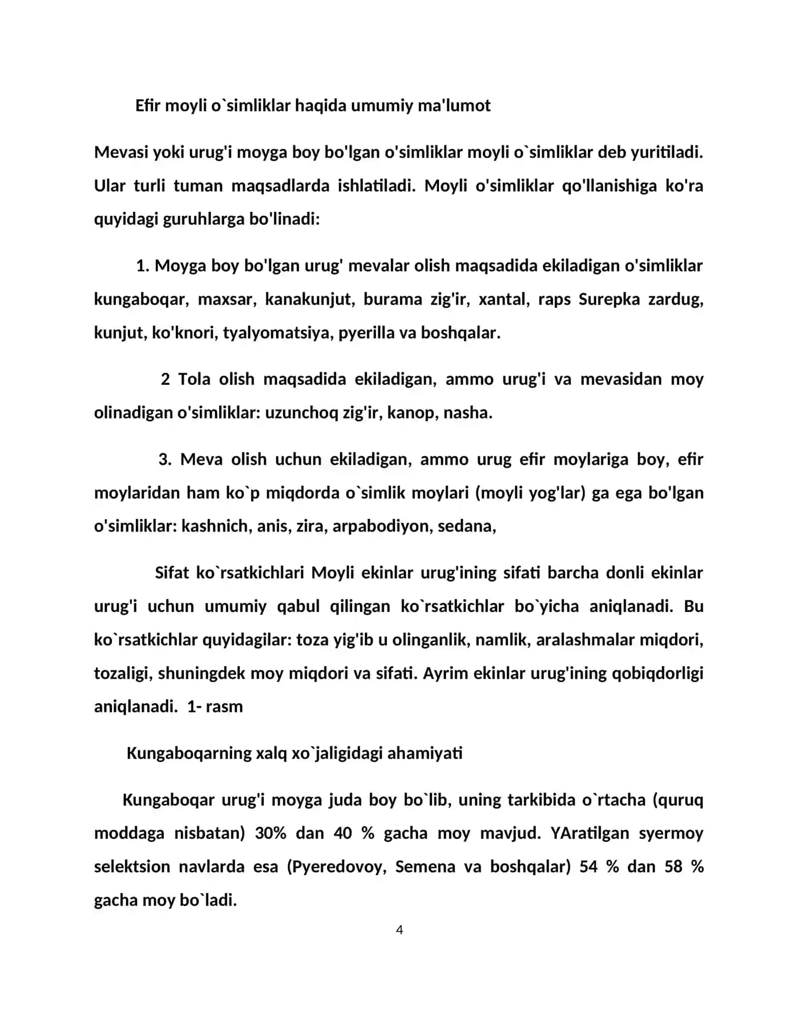 ЕFIR MOYLI O'SIMLIKLARNING MORFOLOGIK HUSUSIYATLARI 4