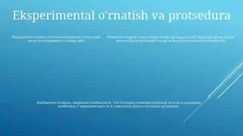 Dumalab Ishqalanishdagi Ishqalanish Koifsentini Aniqlash 4