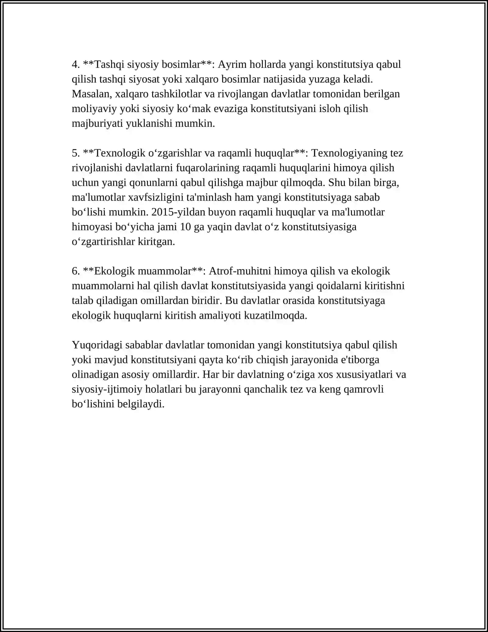 YANGI KONSTITUTSIYANING QABUL QILINISHI VA UNING TARIXIY AHAMIYATI 4