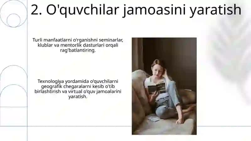 Tajriba asosidagi o'qitish: Sinfdan tashqarida 4