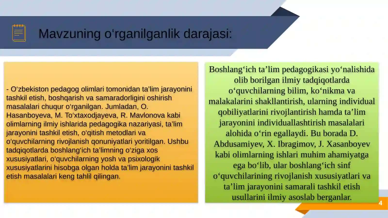 Boshlang'ich sinf o'quvchilariga mo'ljallangan o'quv markazlarini tashkil etish va boshqarish bosqichlari 4