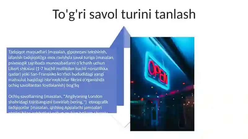 Ochiq va Yopiq Savollar Qanday Bo'ladi va Afzalillari Kamchiliklar 4