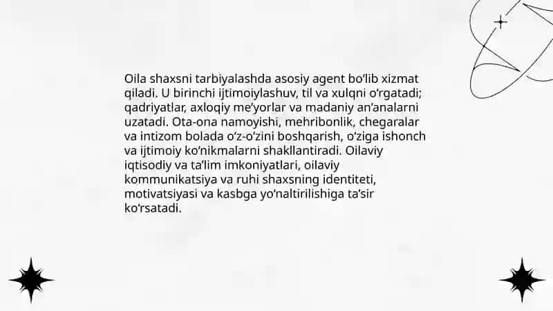 Shaxsni rivojlantirish tarbiyasi va ijtimoiylashuvi 4