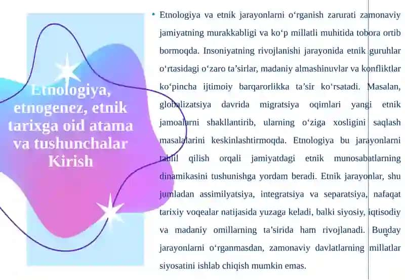 Etnologiya, Etnogenez va Etnik Tarixga oid ta'mavuzlar 4