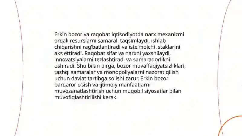 Bozor iqtisodiyotining mazmuni va amal qilishi 4