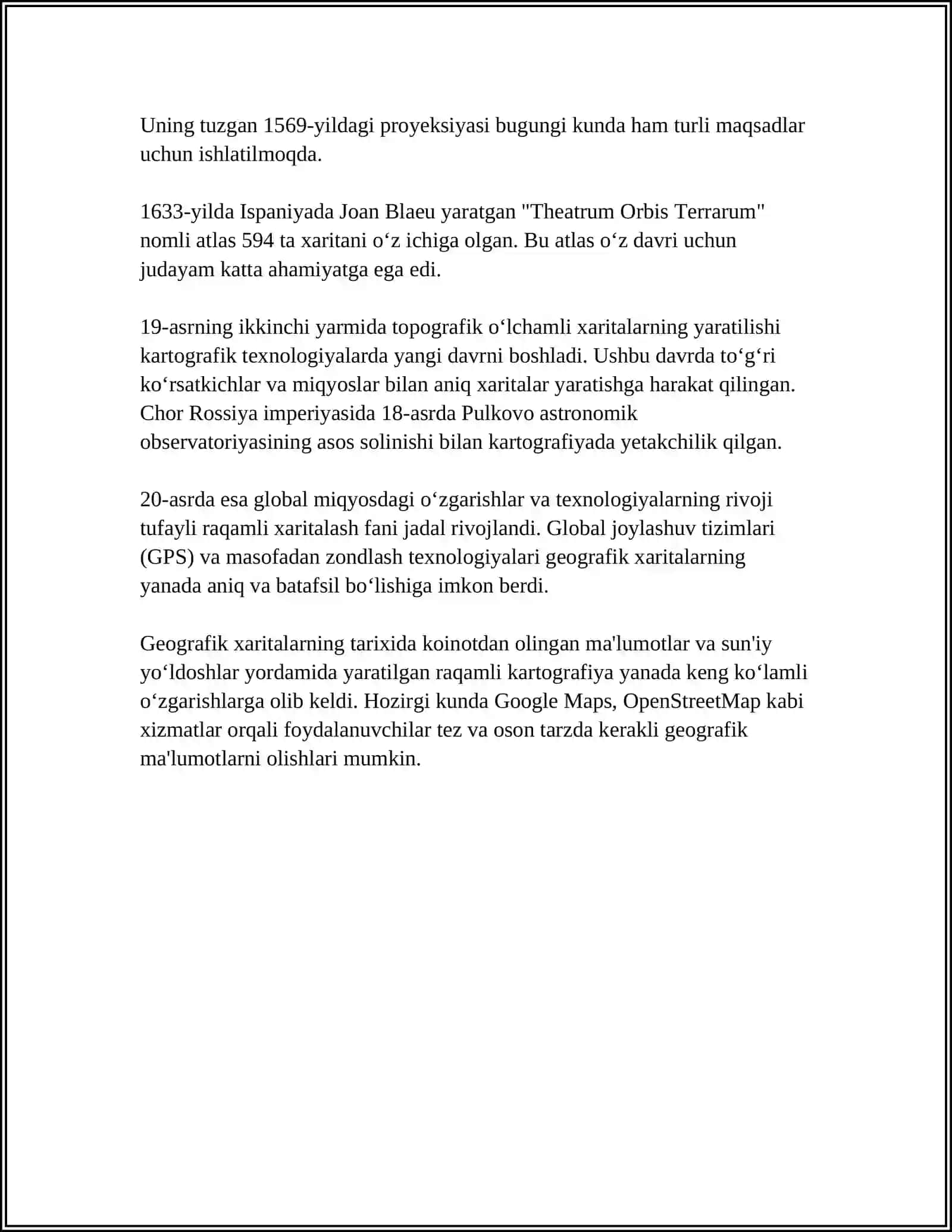 Umumiy geografik xaritalar va ularning tarkibi 4