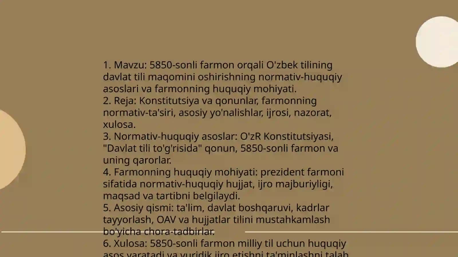 O'zbek tilining davlat tili sifatidagi nufuzi va mavqeyini tubdan oshirish chora tadbirlari 4