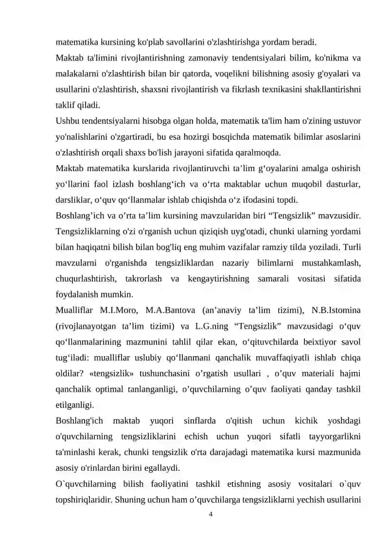 Parametrga bog’liq tenglamalar va tengsizliklar 4