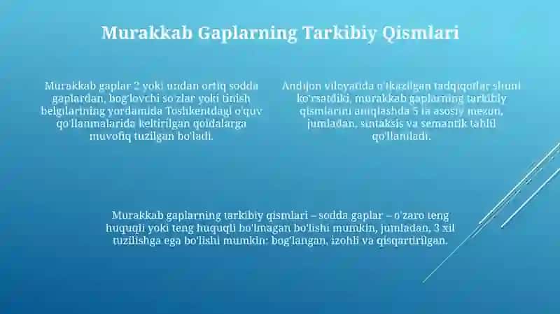 Murakkab Gaplarning Ta'rifi 4
