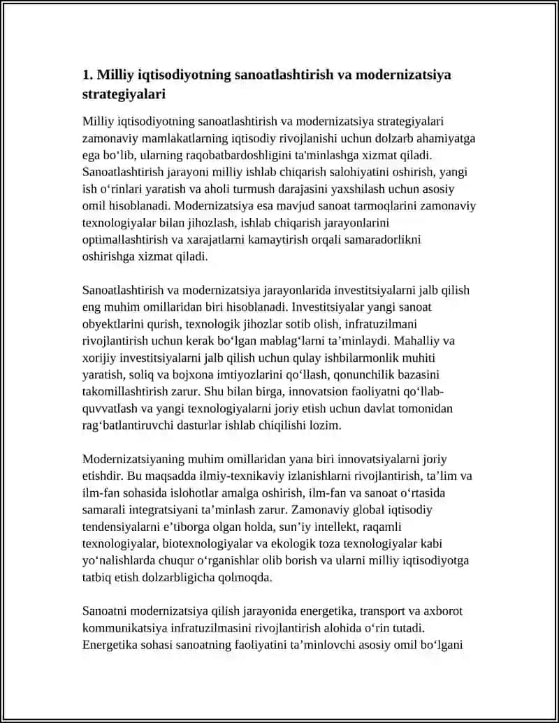 MILLIY IQTISODIYOT VA UNI SHAKLLANTIRISHNING DOLZARB MUAMMOLARI 4