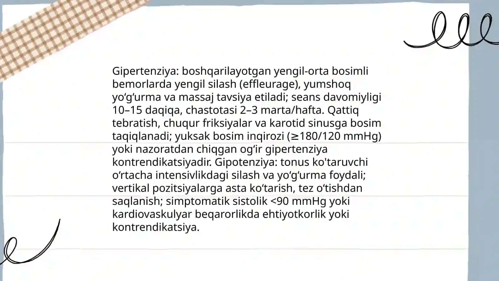 Massaj muolajasini oʻtkazish qoidalari 4