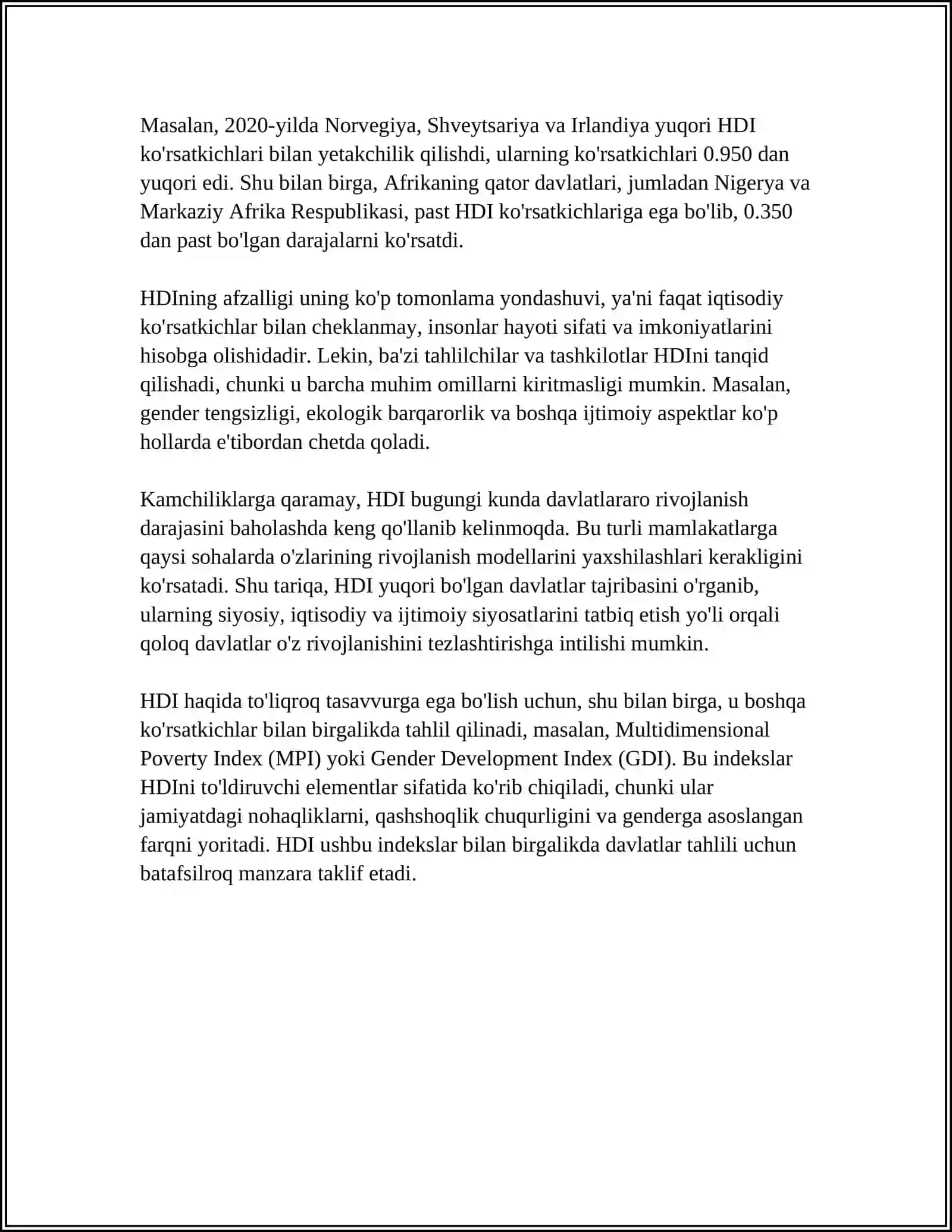OʻZBEKISTONDAGI "INSON KAMOLOTI INDEKSI","HUQUQ USTUVORLIGI INDEKSI"DAGI OʻRINLARI 4
