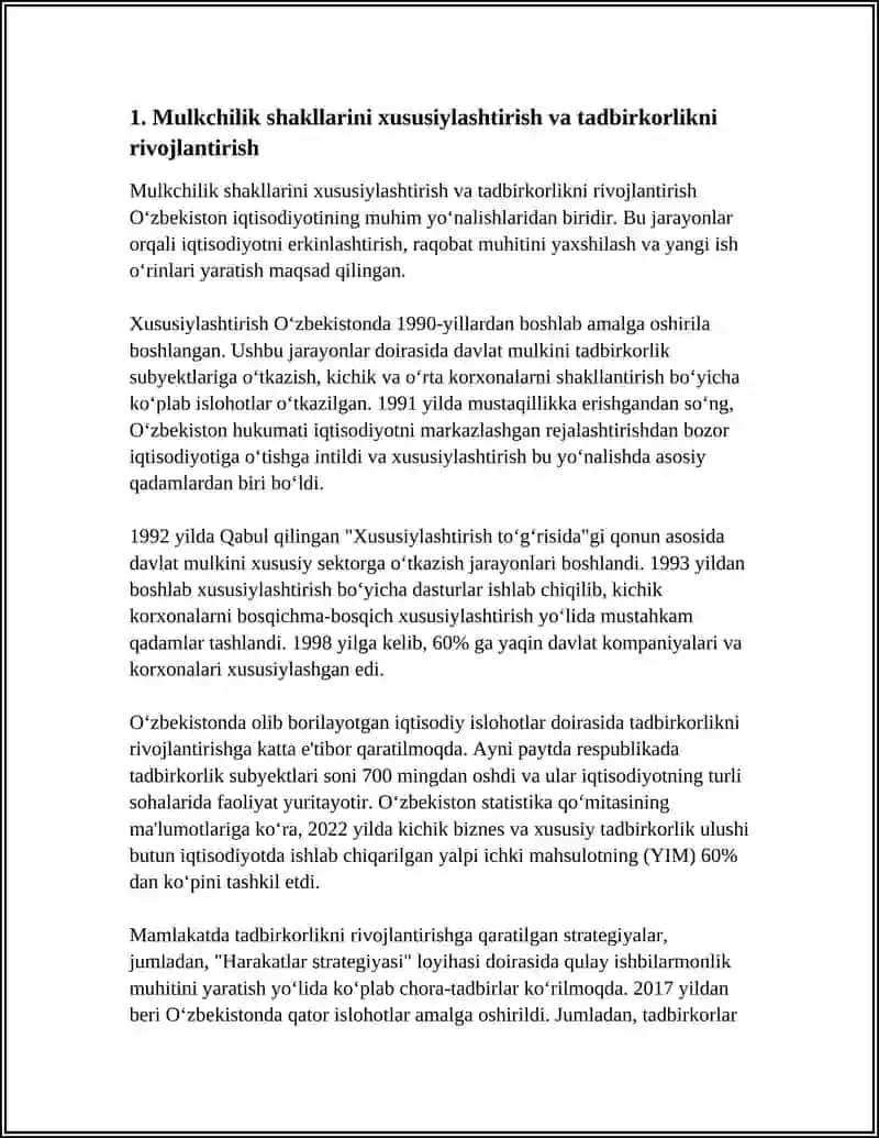 FARG‘ONA DAVLAT UNIVERSITETI IQTISODIYOT KAFEDRASI MUSTAQIL ISH 4