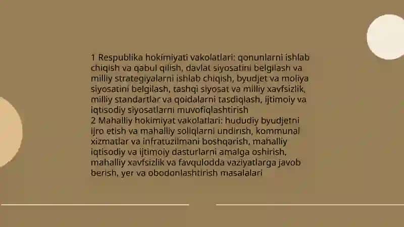 Vakolatlarni taqsimlash mexanizmi 4