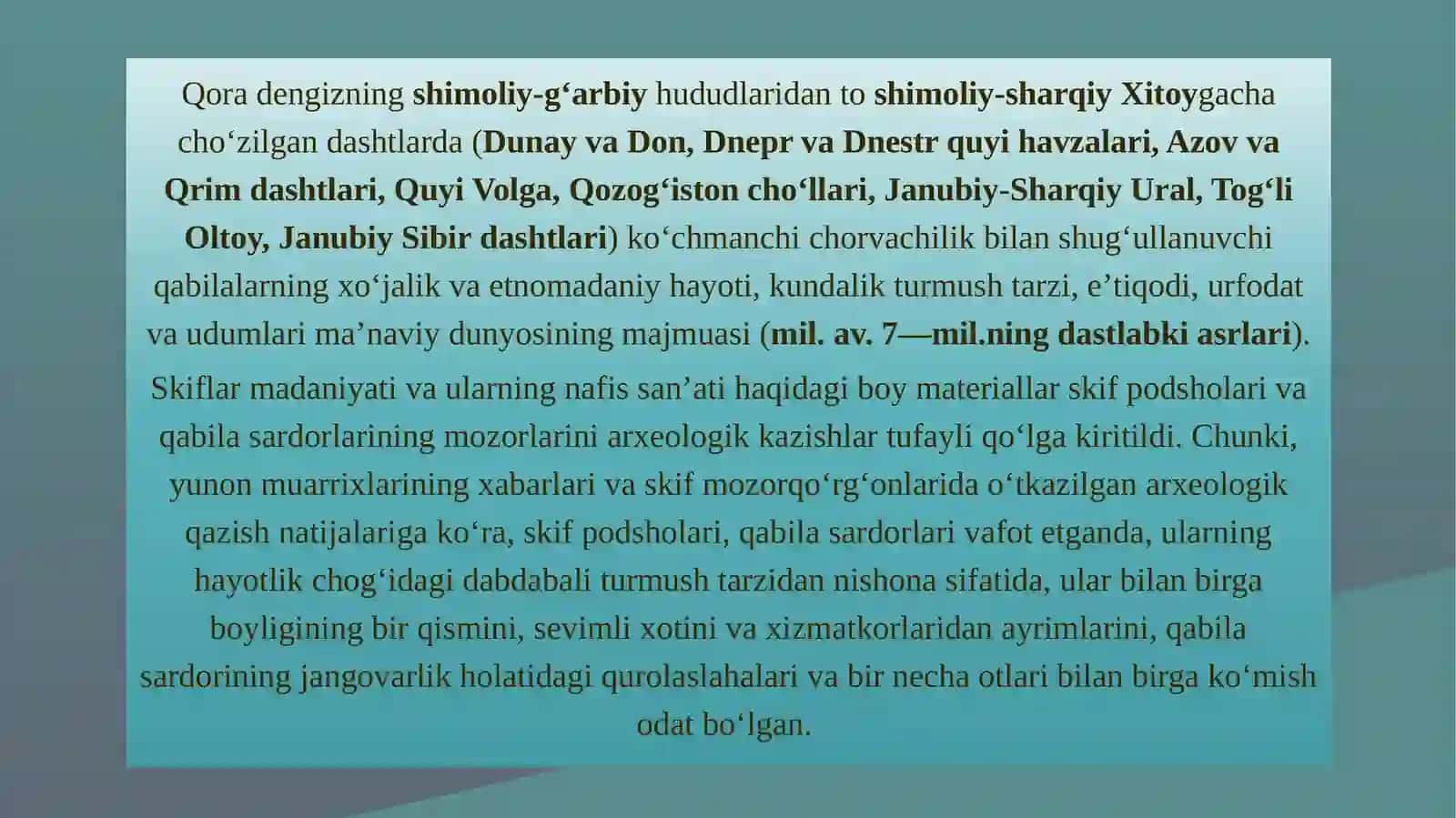 SKIFLAR MADANIYATI 4