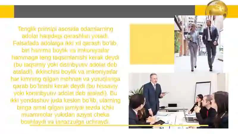 Ijtimoiy tenglik va davlatning mehnat faoliyatini rag’batlantirish tadbirlari 4
