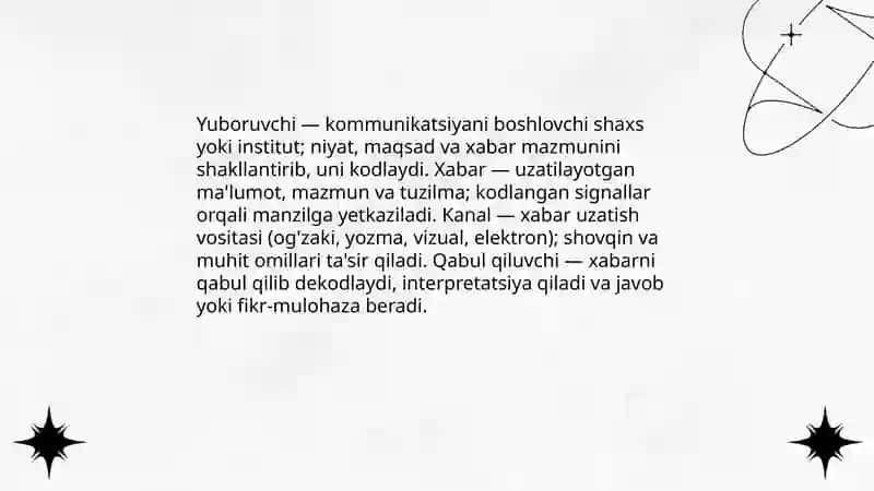 Kommunikatsiya jarayoni, tuzilishi va tipologiyasi 4