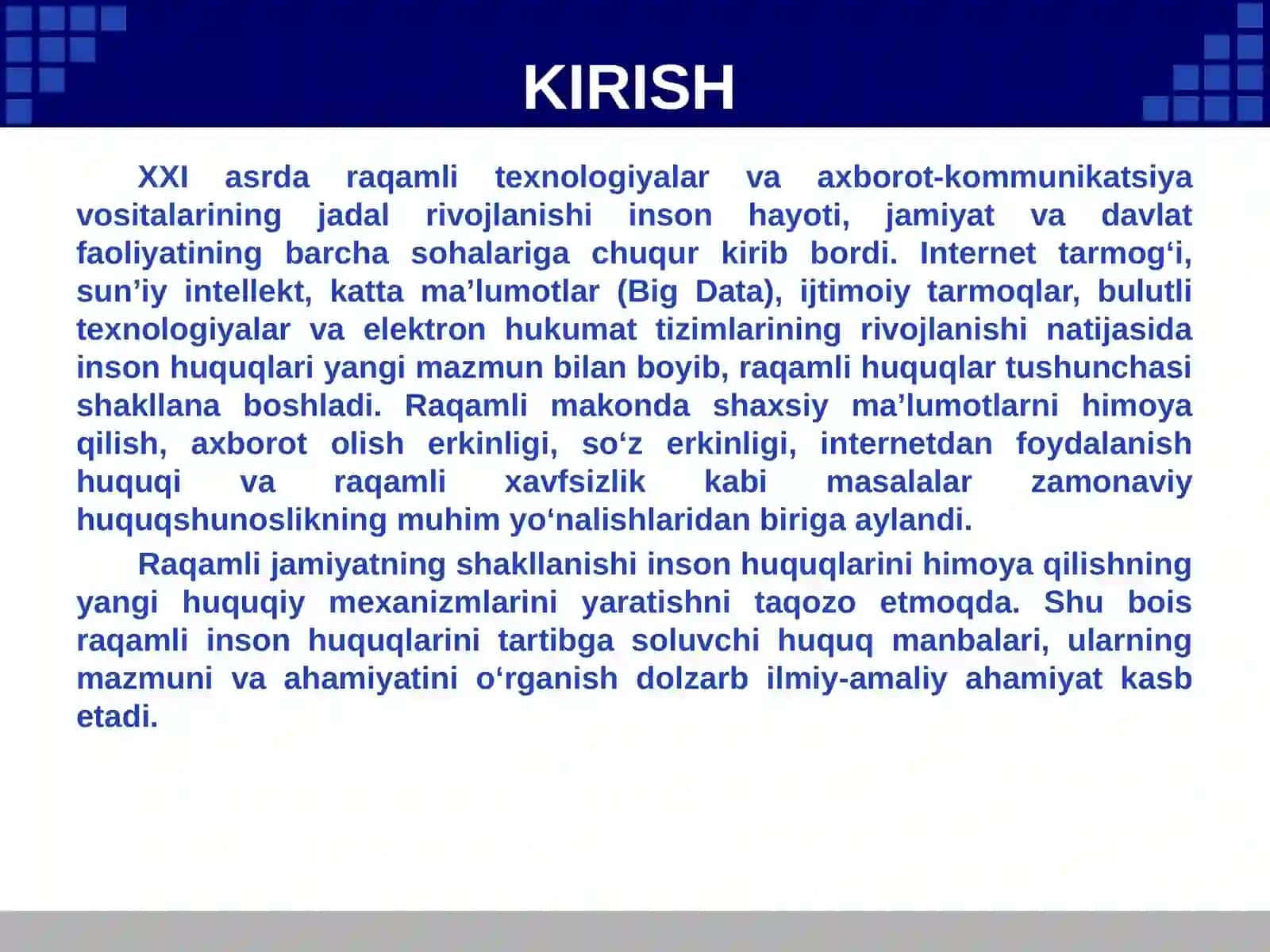 HUQUQ MANBALARI VA RAQAMLI INSON HUQUQLARINI TARTIBGA SOLISH 4