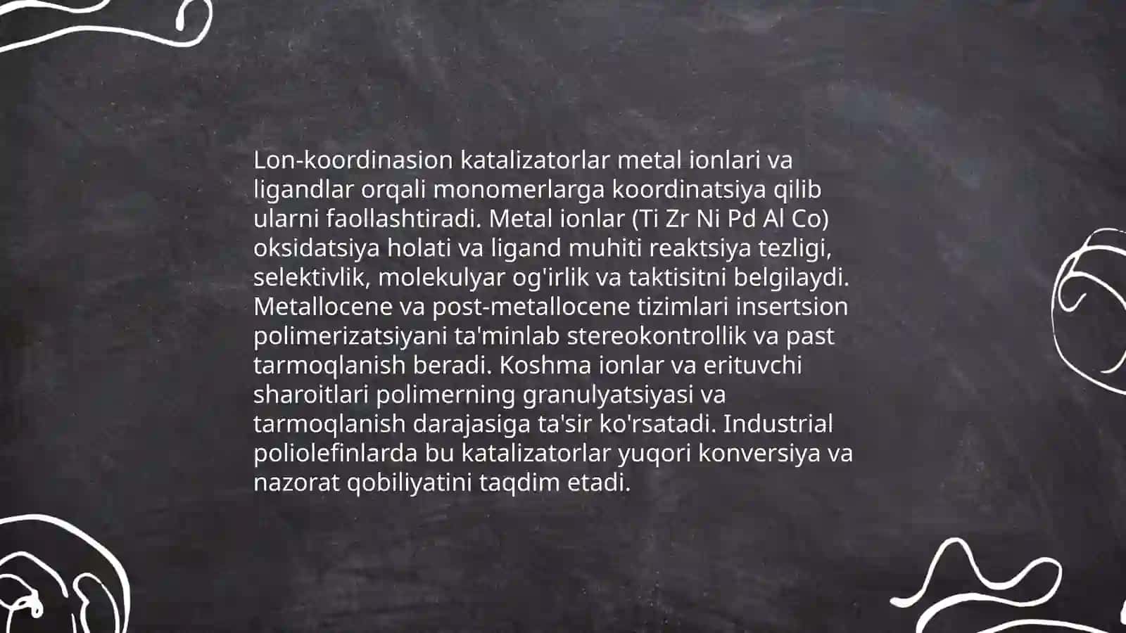 Lon-koordinasion usulda olinadigan sanoat polimerlari 4