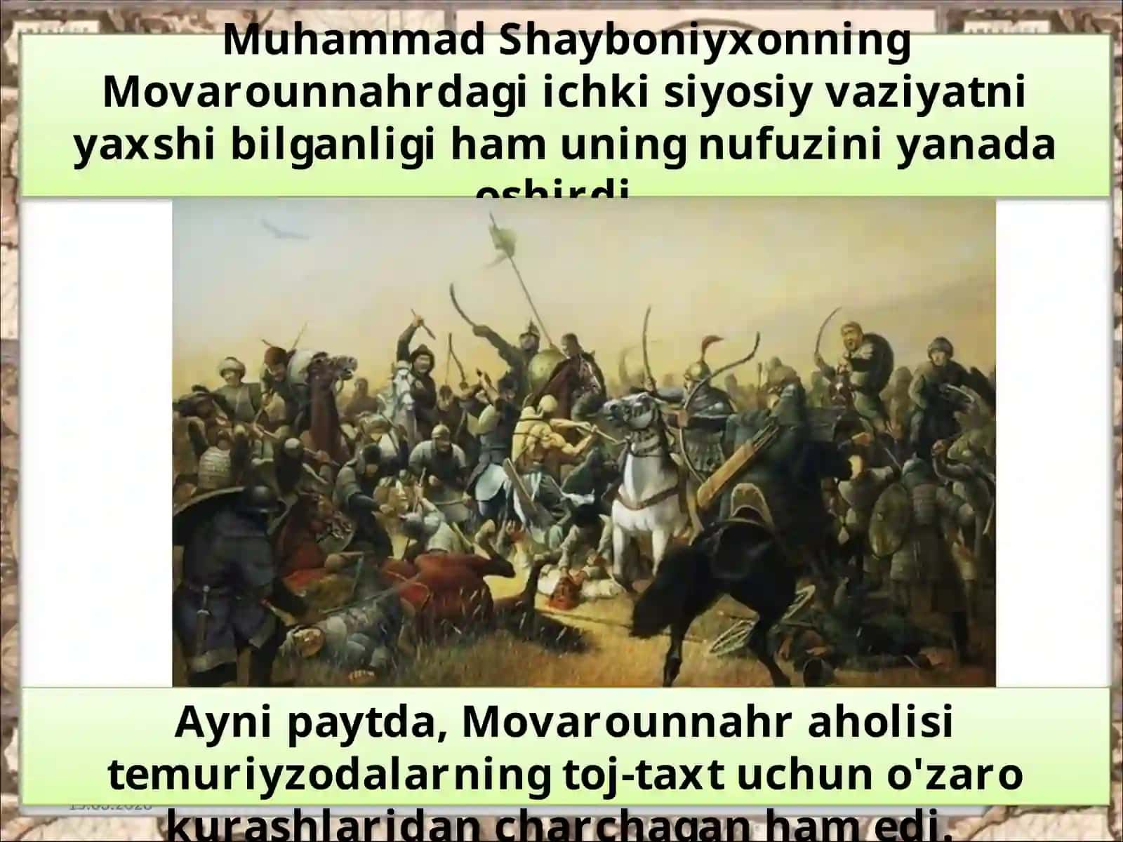 Shayboniyxon va Xuroson Vaxirodarlik hukmronliginin o‘rnatilishi 4