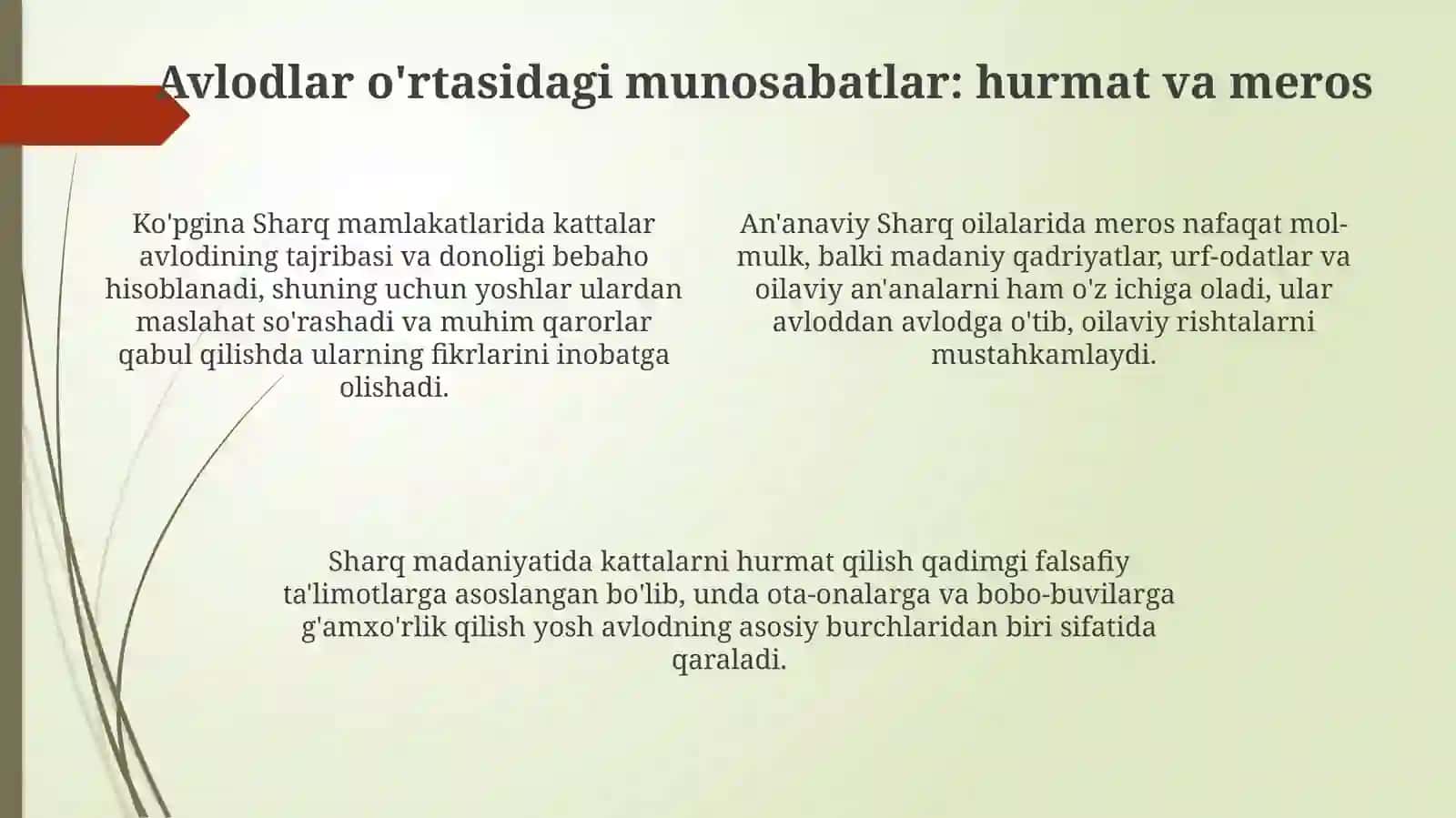 Sharq mamlakatlarida oilaviy munosabatlar 4