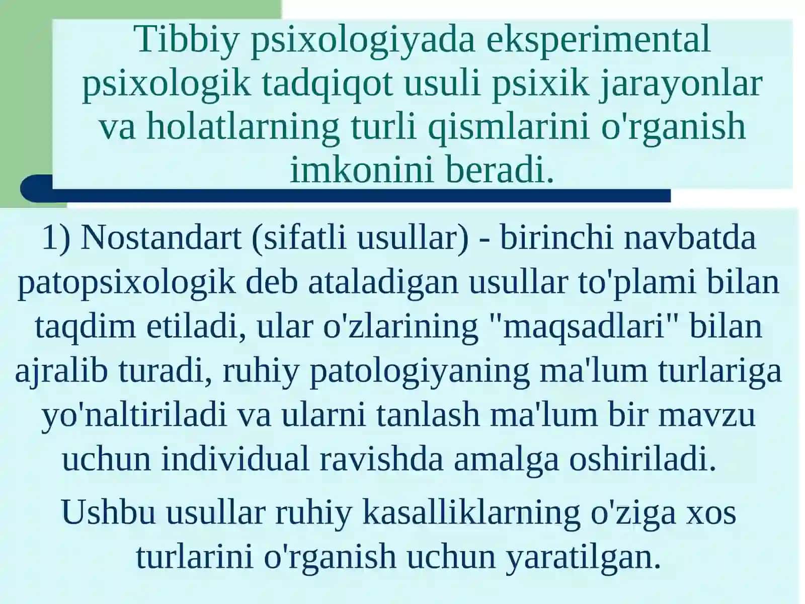 Klinik psixologiyaning ilmiy tadqiqot usullari 4
