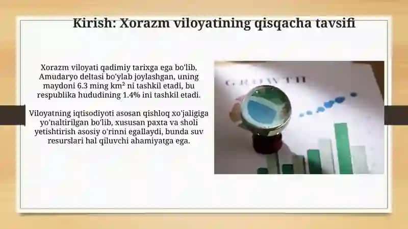 Xorazm viloyatining iqtisodiy salohiyatini baholash 4