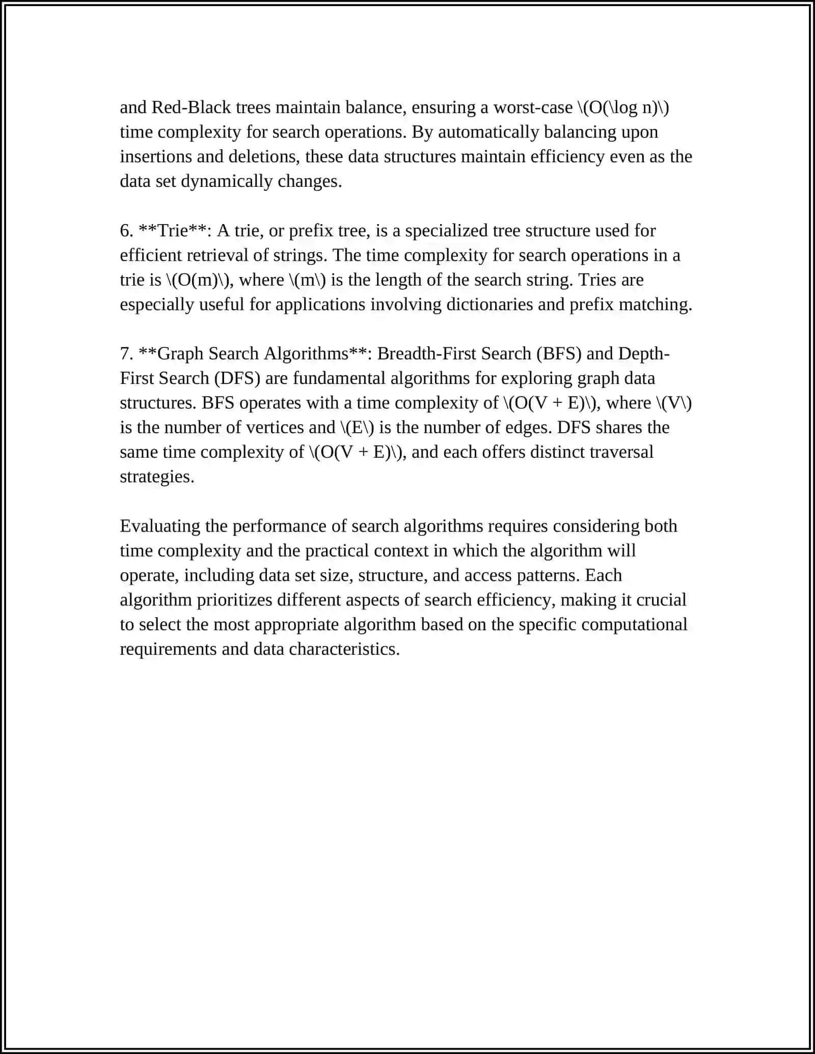 Algorithmic Search Efficiency 4