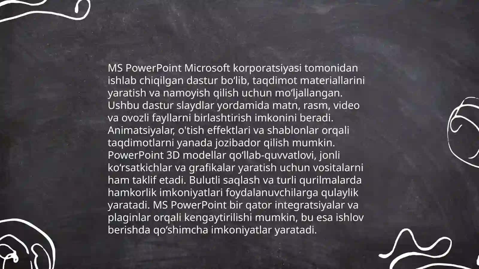 Taqdimotlarni ishlab chiqarishning insturmental vositalari 4