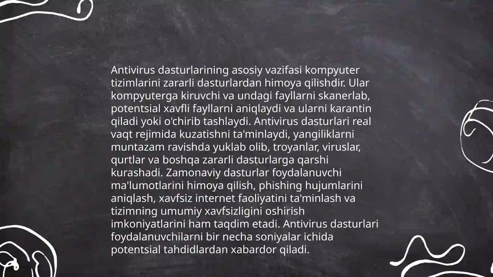 Antiviruslar va ularning turlari.Kompyuter berishlari 4