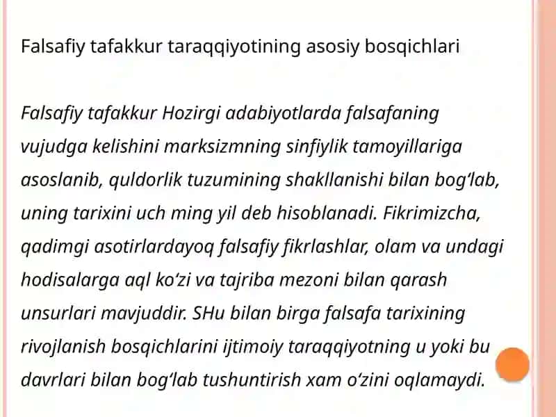 Falsafiy Tafakkur Taraqqiyoti 4