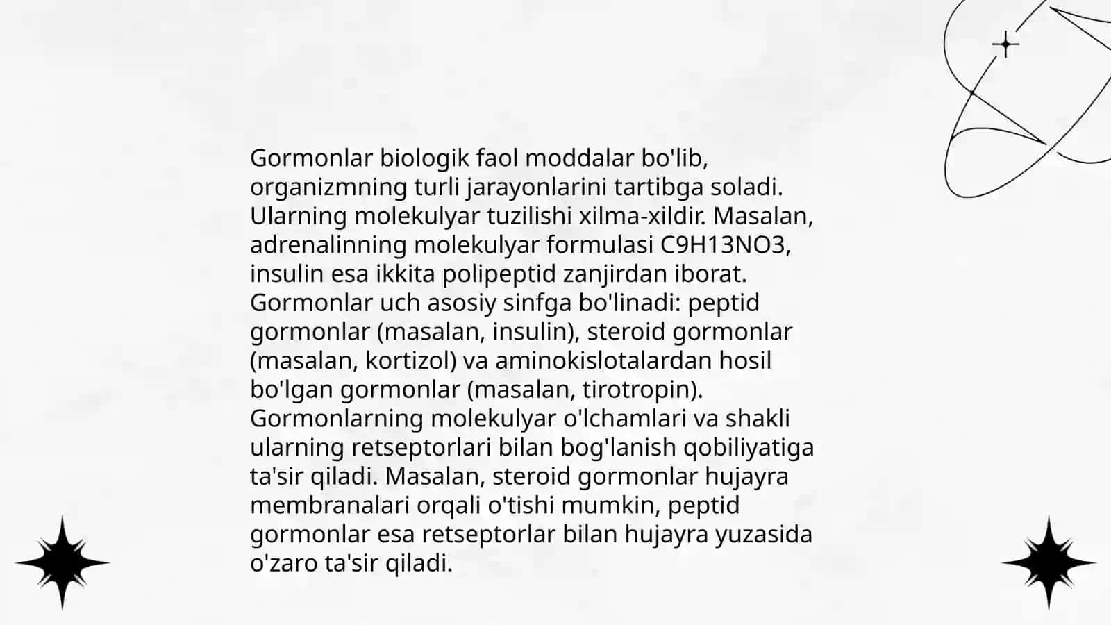 Fiziologik faol moddalar va endokrin tizim biokimyosi 4