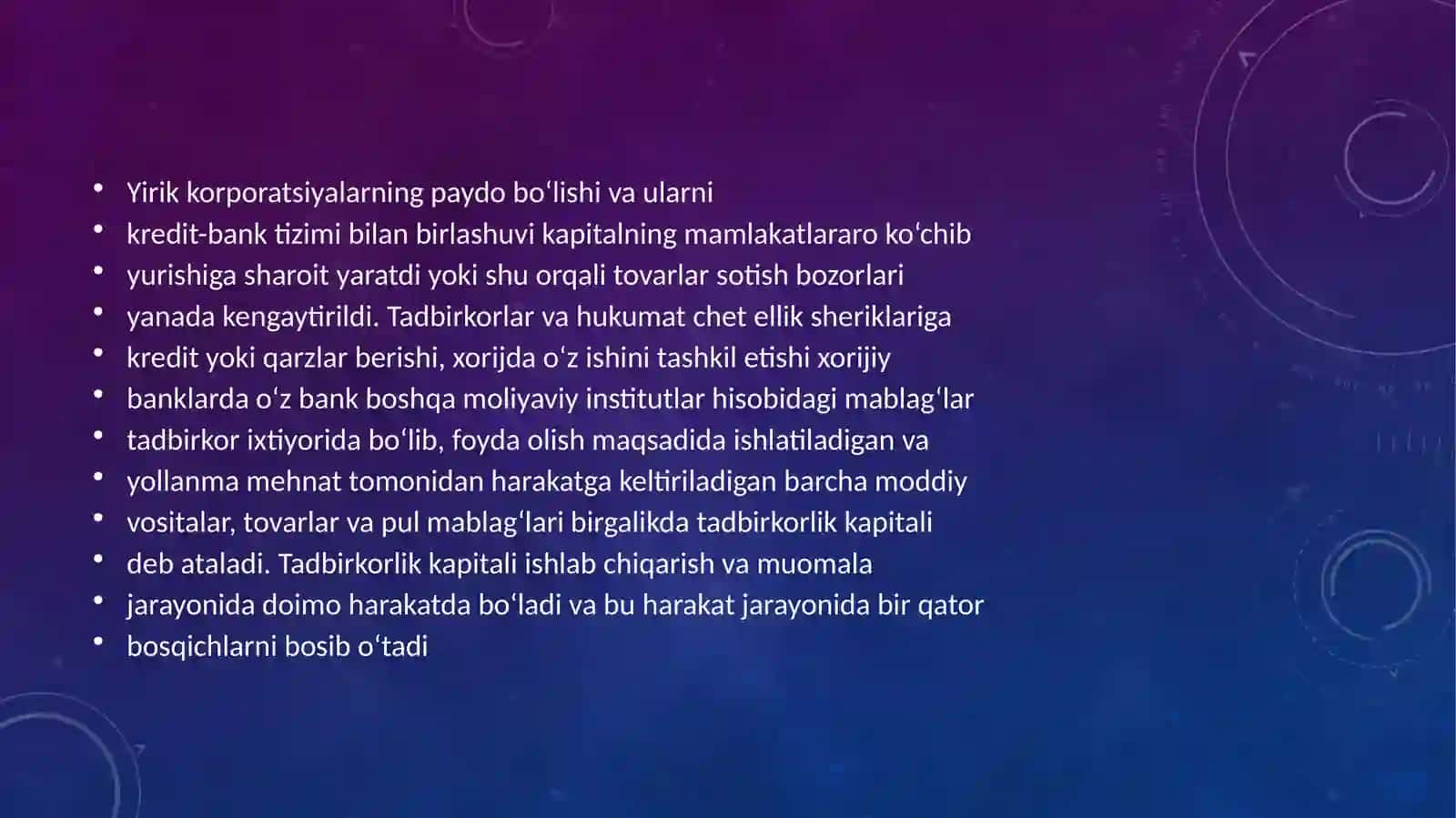 Jahon Iqtisodiyotining tarmoqlari 4