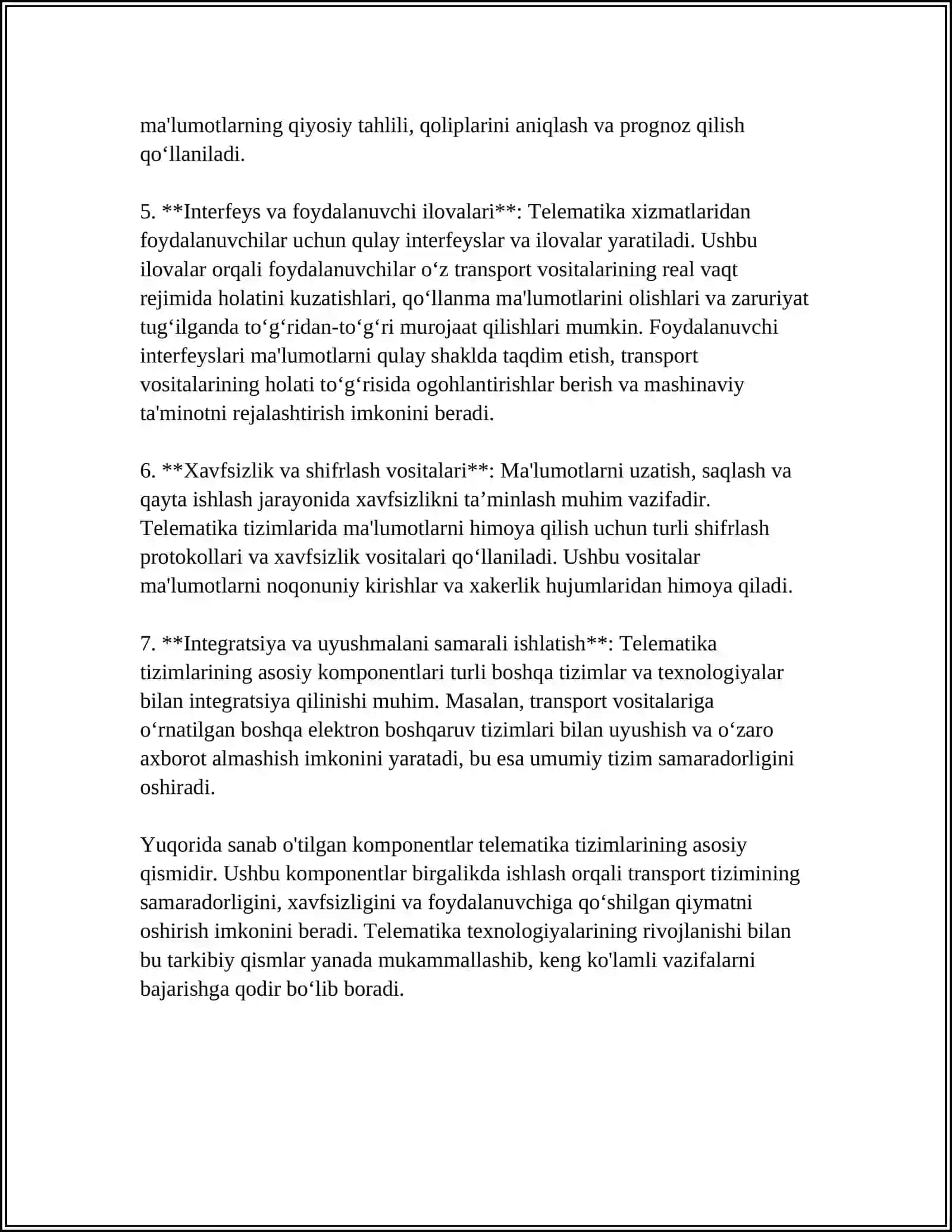 TRANSPORT TELEMATIKASINING FUNKSIONAL ARXITEKTURASI 4