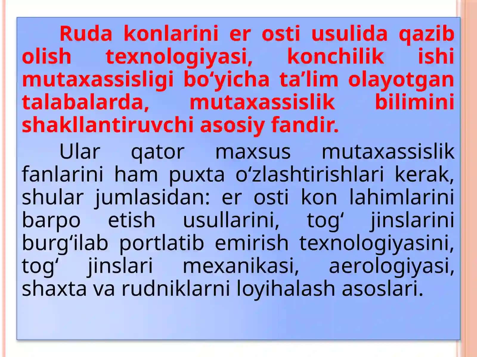 Ruda konlarini er osti usulida qazib olishtexnologiyasi 4