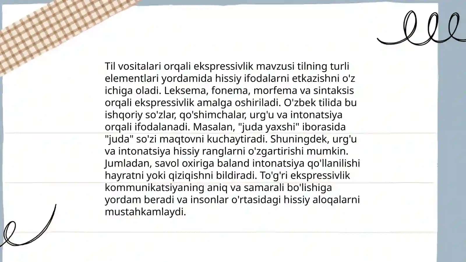 Ekspressivlikning ifodalanish usullari 4
