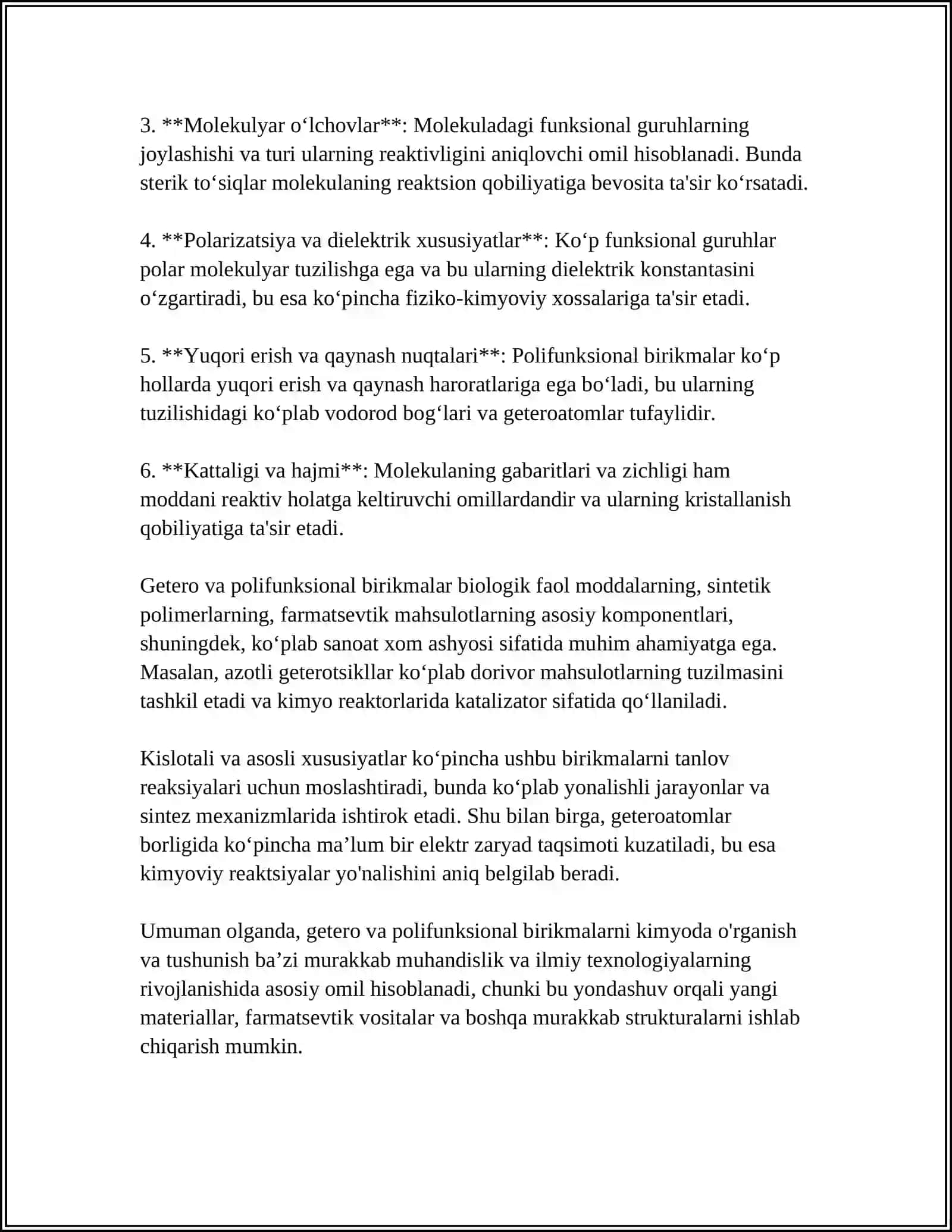 GETERO VA POLIFUNKSIONAL BIRIKMALAR ASOSIDA ISHLAB CHIQARILGAN DORI VOSITALARI 4