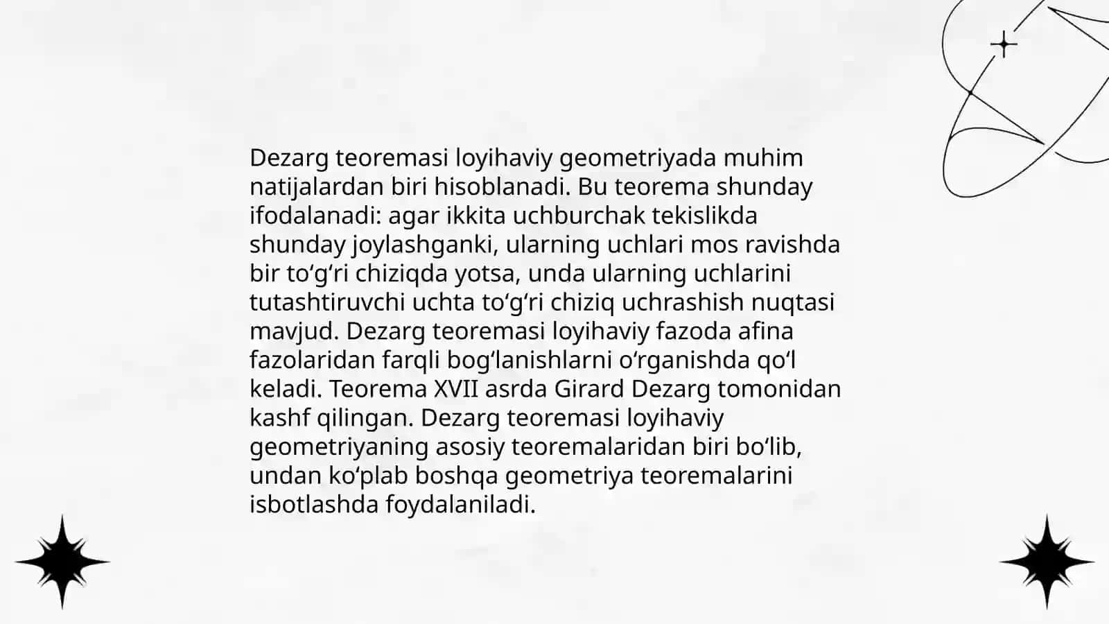 Dezarg teoremasi 4