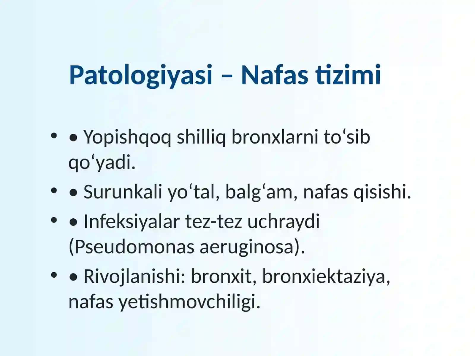 Mukovistsidoz (Kistik Fibroz) 4