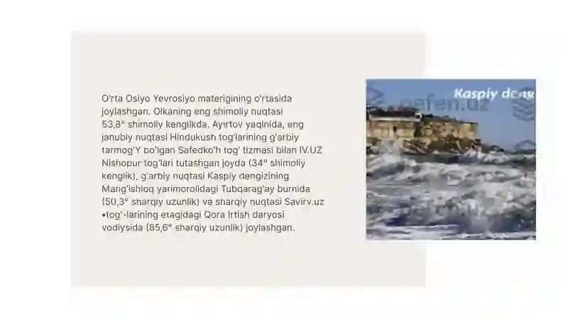 O'rta Osiyo mintaqasinining iqtisodiy, tabiiy va siyosiy o’rni 4