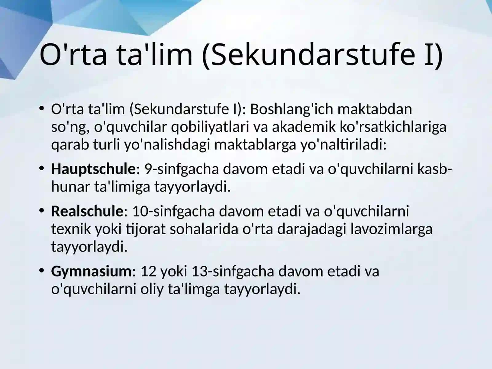 Germaniya davlati ta'lim tizimining bugungi kundagi rivoji. 4